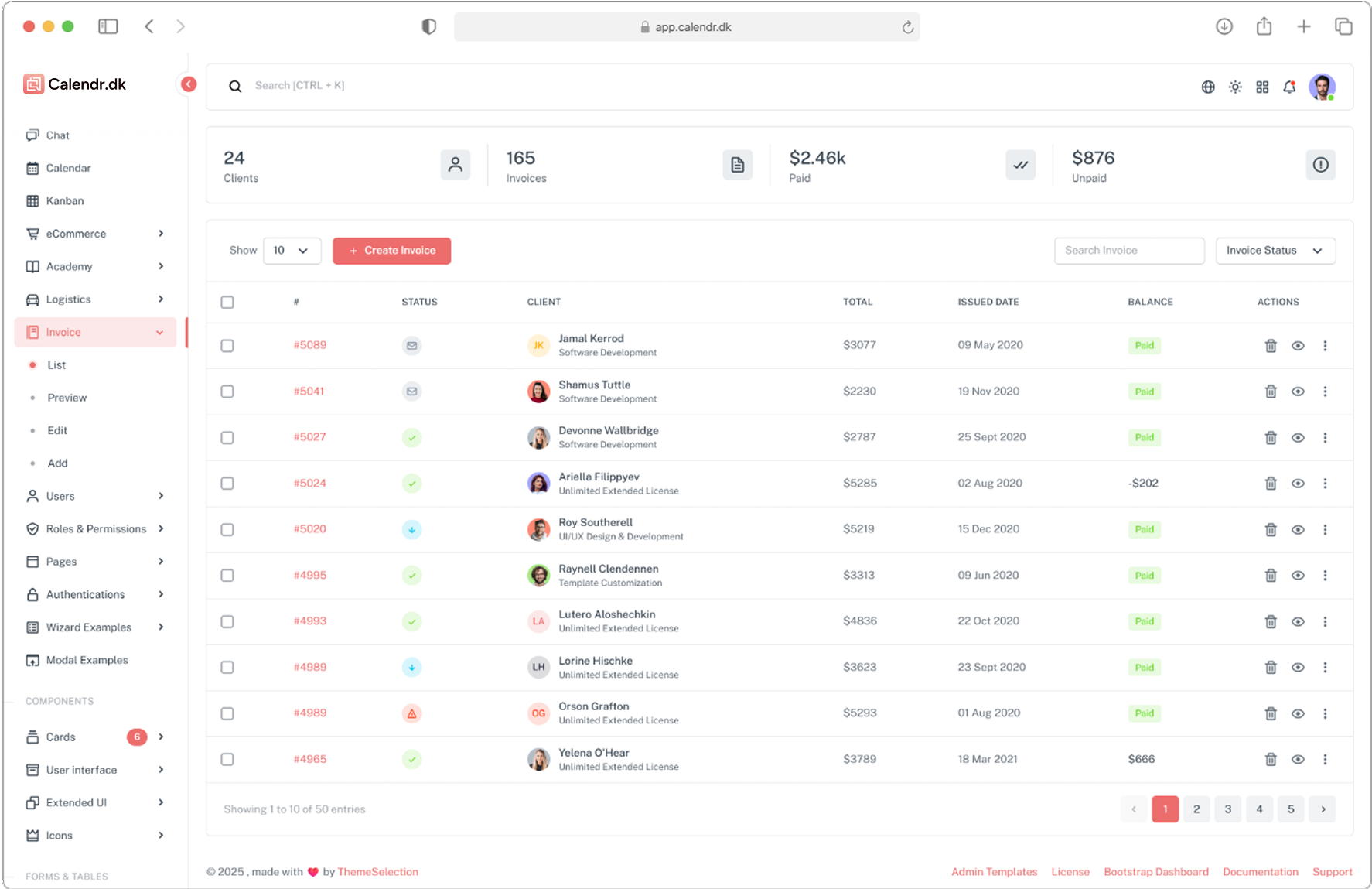 Screenshot af platform